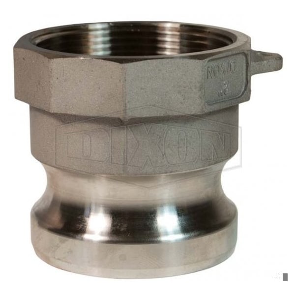 Boss-Lock Type A Cam and Groove Adapter, 5 in, Male Adapter x FNPT, 316 SSss Steel